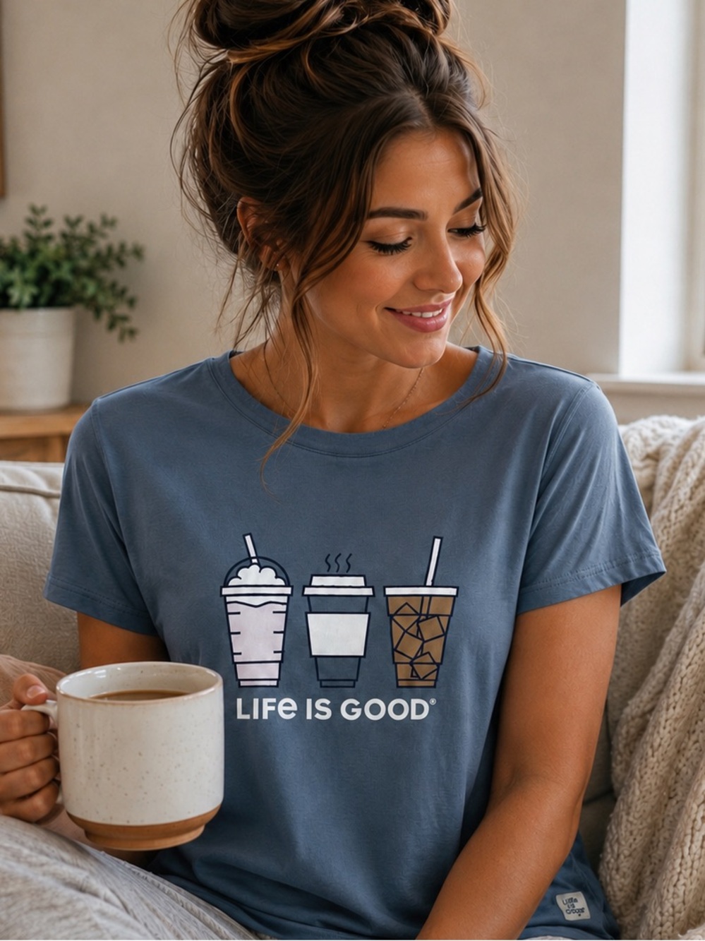 Life Is Good Coffee Sleep Top